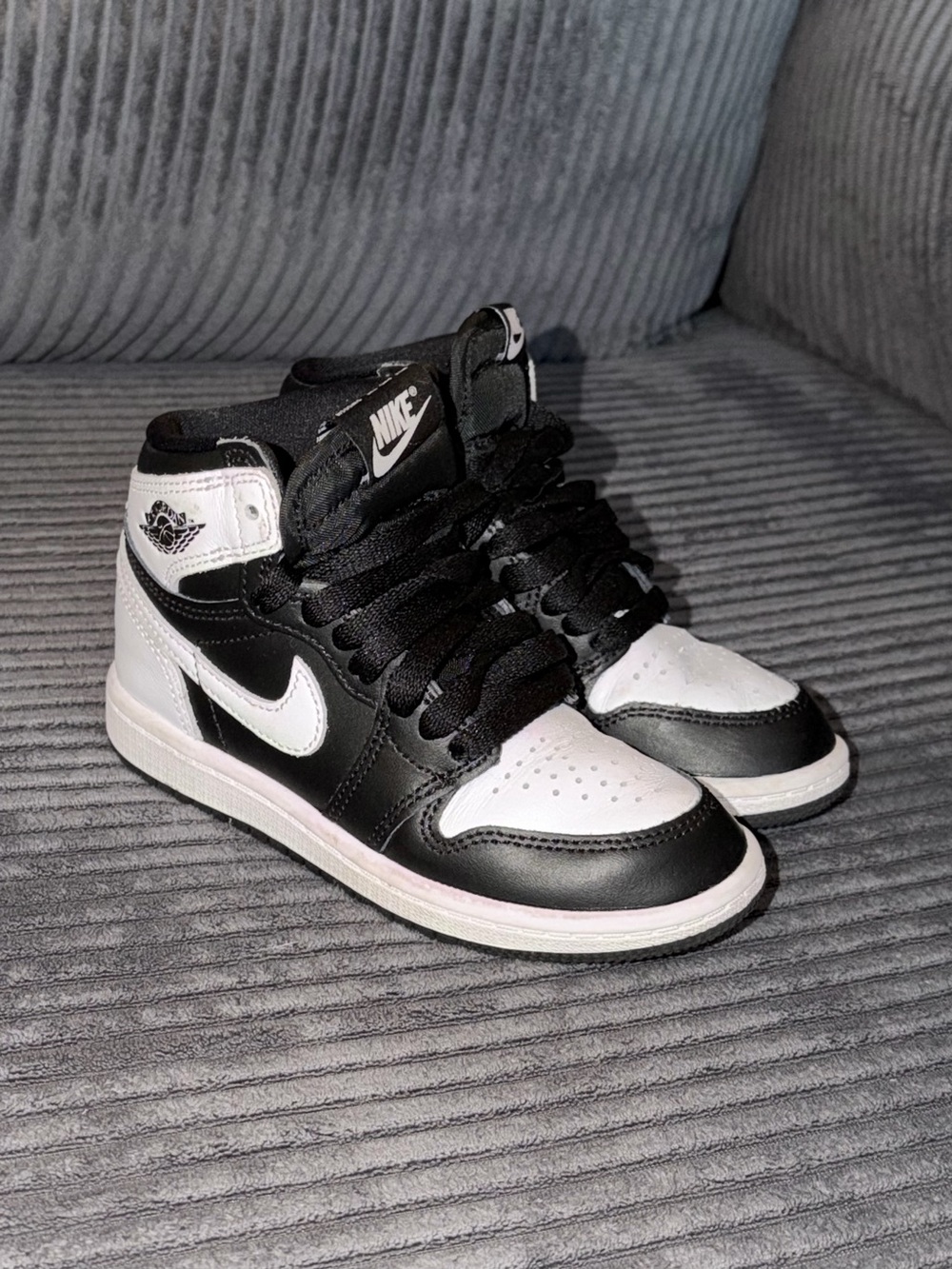 Nike Air Force 1 panda black & white high top shoes sneakers youth 11 kid unisex